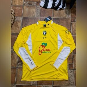 Nike Brazil Retro Long sleeve quarter zip training jacket size M